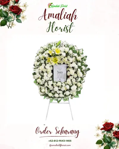 Krans Bunga Duka Cita di Sumbersuko